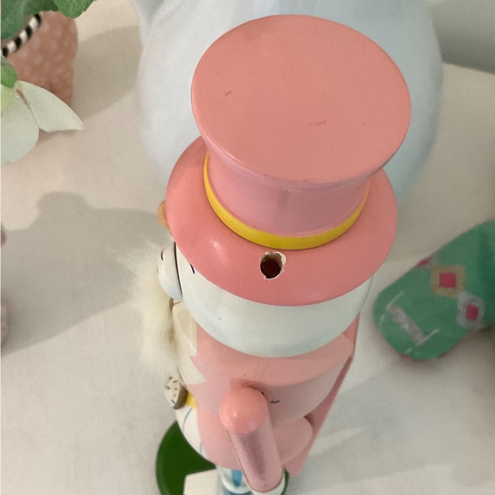 Erzgebirge Easter Rabbit Nutcracker 12.5” Pastel German Wooden Vintage Rare - Picture 11 of 11
